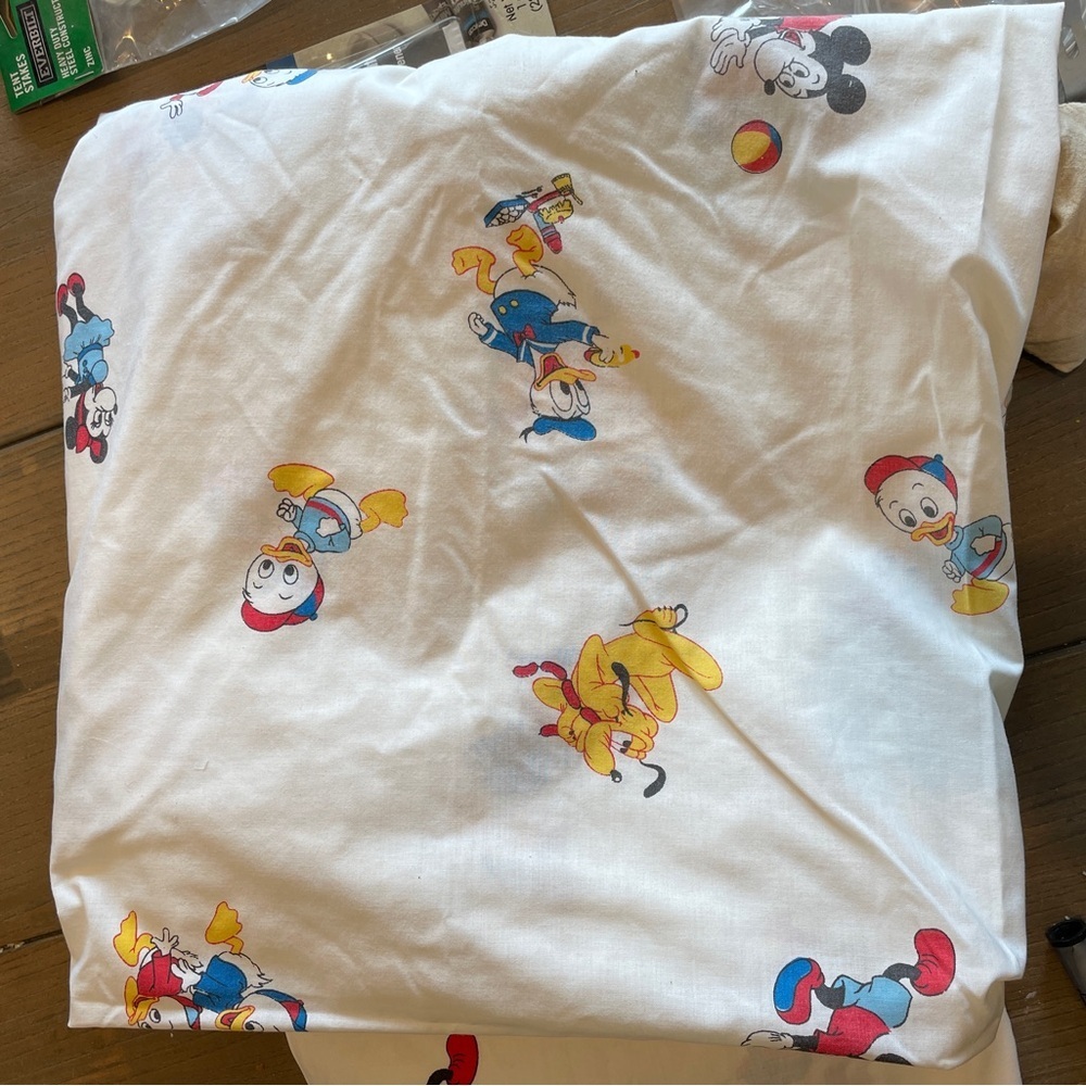 Vintage Disney Character Print Fabric twin fitted sheet - Picture 7 of 8